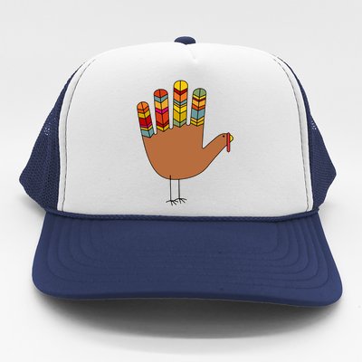 Turkey Hand High Five Trucker Hat