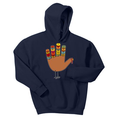 Turkey Hand High Five Kids Hoodie