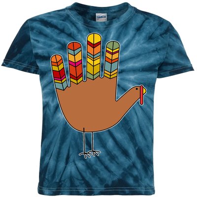 Turkey Hand High Five Kids Tie-Dye T-Shirt