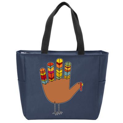 Turkey Hand High Five Zip Tote Bag