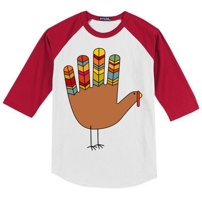 Turkey Hand High Five Kids Colorblock Raglan Jersey