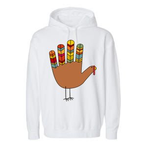 Turkey Hand High Five Garment-Dyed Fleece Hoodie