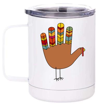 Turkey Hand High Five 12 oz Stainless Steel Tumbler Cup