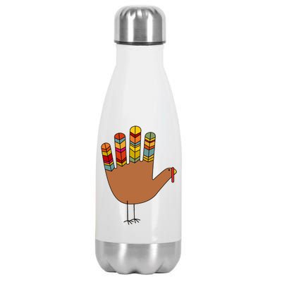 Turkey Hand High Five Stainless Steel Insulated Water Bottle