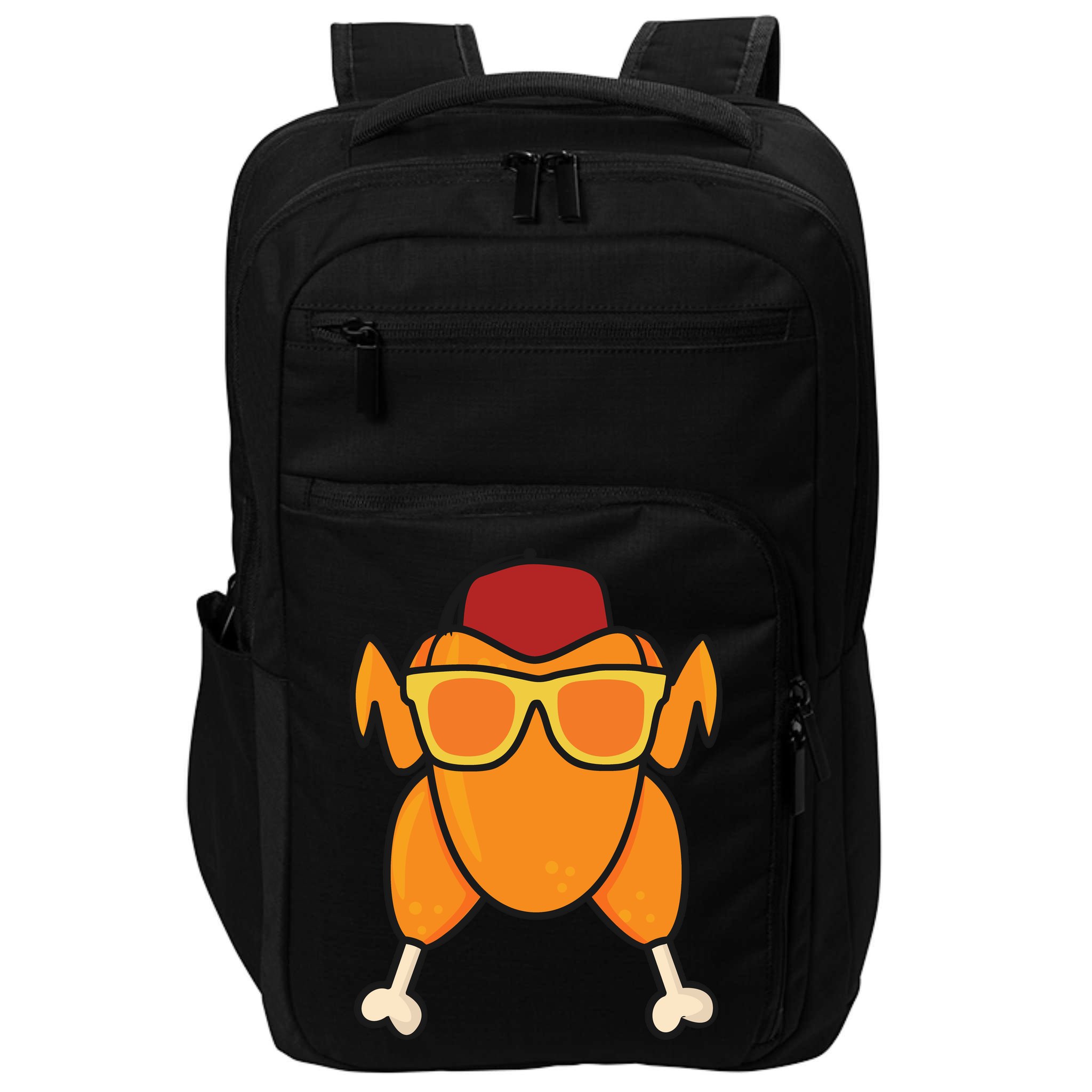 Turkey Head Happy Thanksgiving Day Funny Impact Tech Backpack