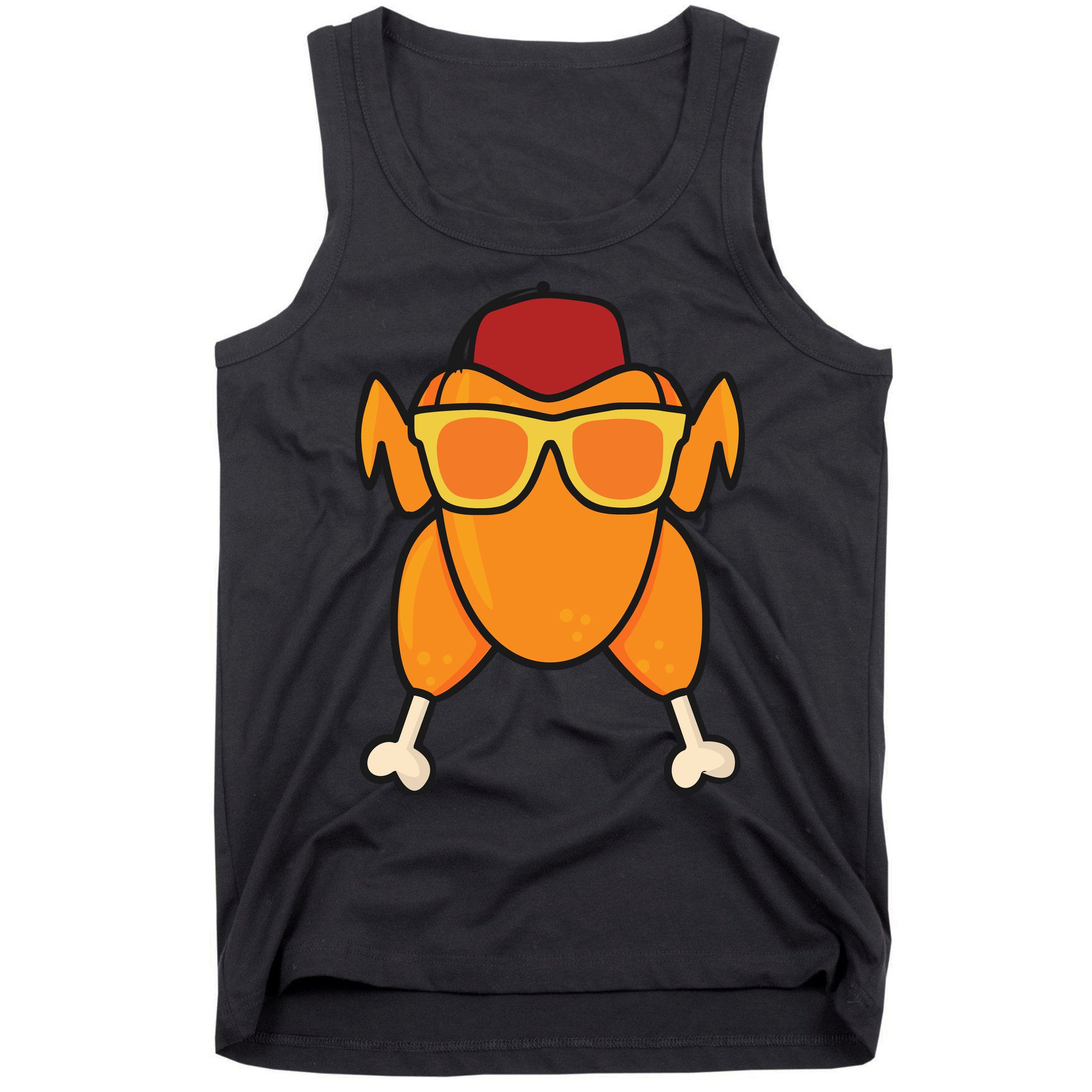 Turkey Head Happy Thanksgiving Day Funny Tank Top