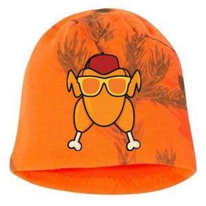 Turkey Head Happy Thanksgiving Day Funny Kati - Camo Knit Beanie