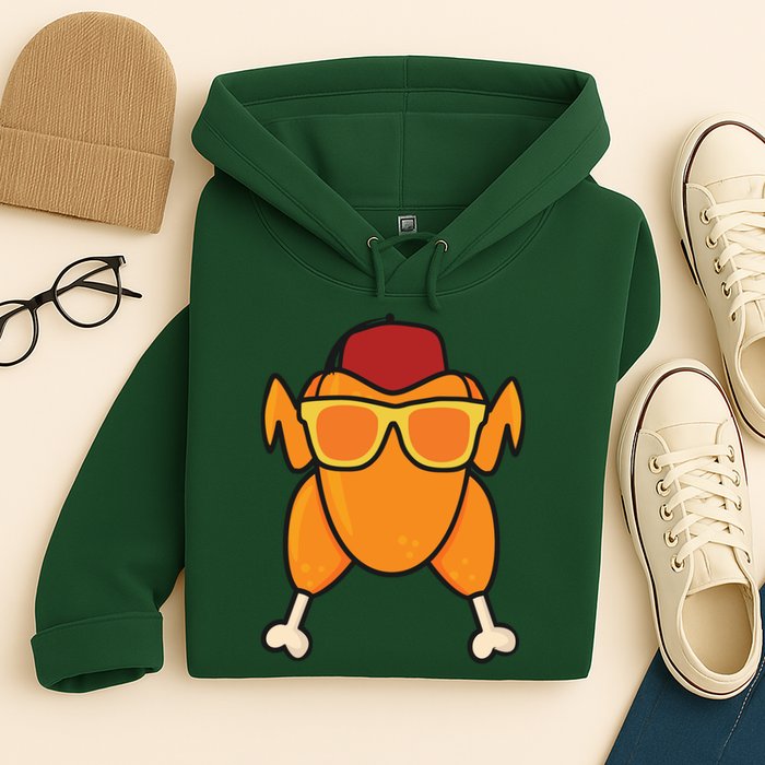 Turkey Head Happy Thanksgiving Day Funny Hoodie
