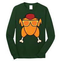 Turkey Head Happy Thanksgiving Day Funny Long Sleeve Shirt