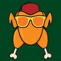 Turkey Head Happy Thanksgiving Day Funny Button