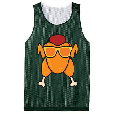 Turkey Head Happy Thanksgiving Day Funny Mesh Reversible Basketball Jersey Tank