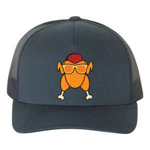 Turkey Head Happy Thanksgiving Day Funny Yupoong Adult 5-Panel Trucker Hat