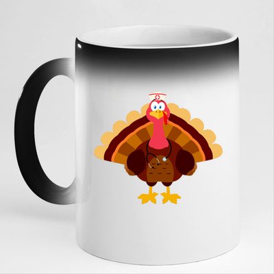 Turkey Nurse 11oz Black Color Changing Mug