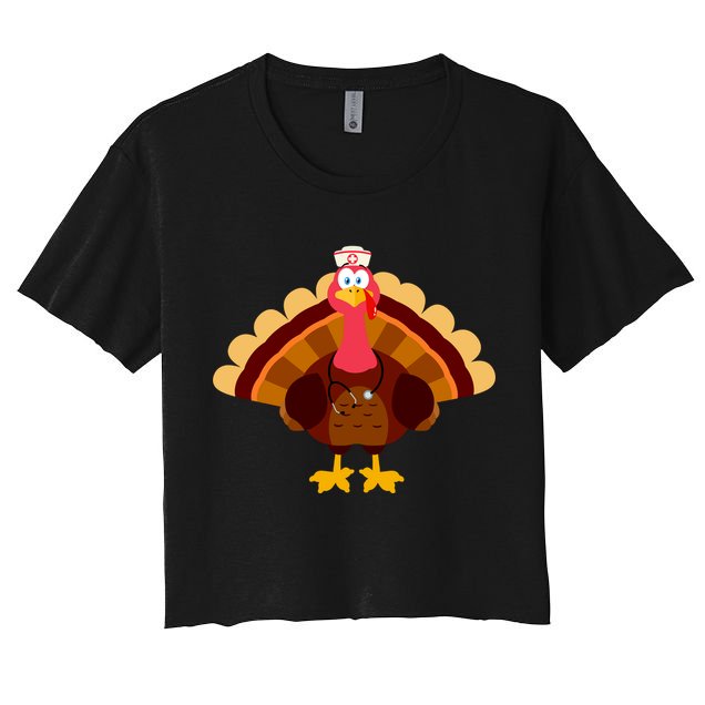 Turkey Nurse Women's Crop Top Tee
