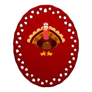 Turkey Nurse Ceramic Oval Ornament