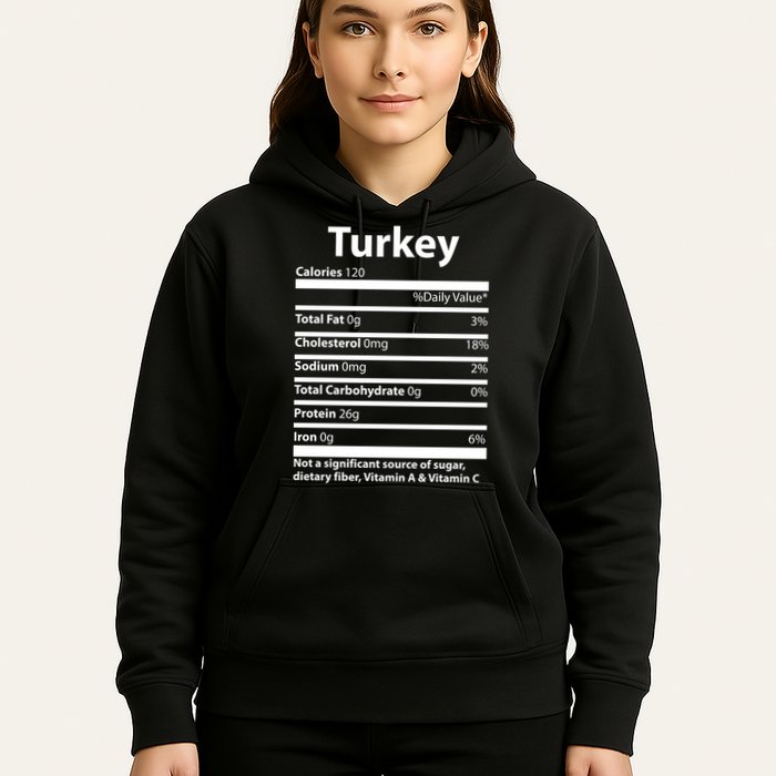 Turkey Nutritional Facts Funny Thanksgiving Hoodie