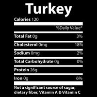 Turkey Nutritional Facts Funny Thanksgiving Hoodie
