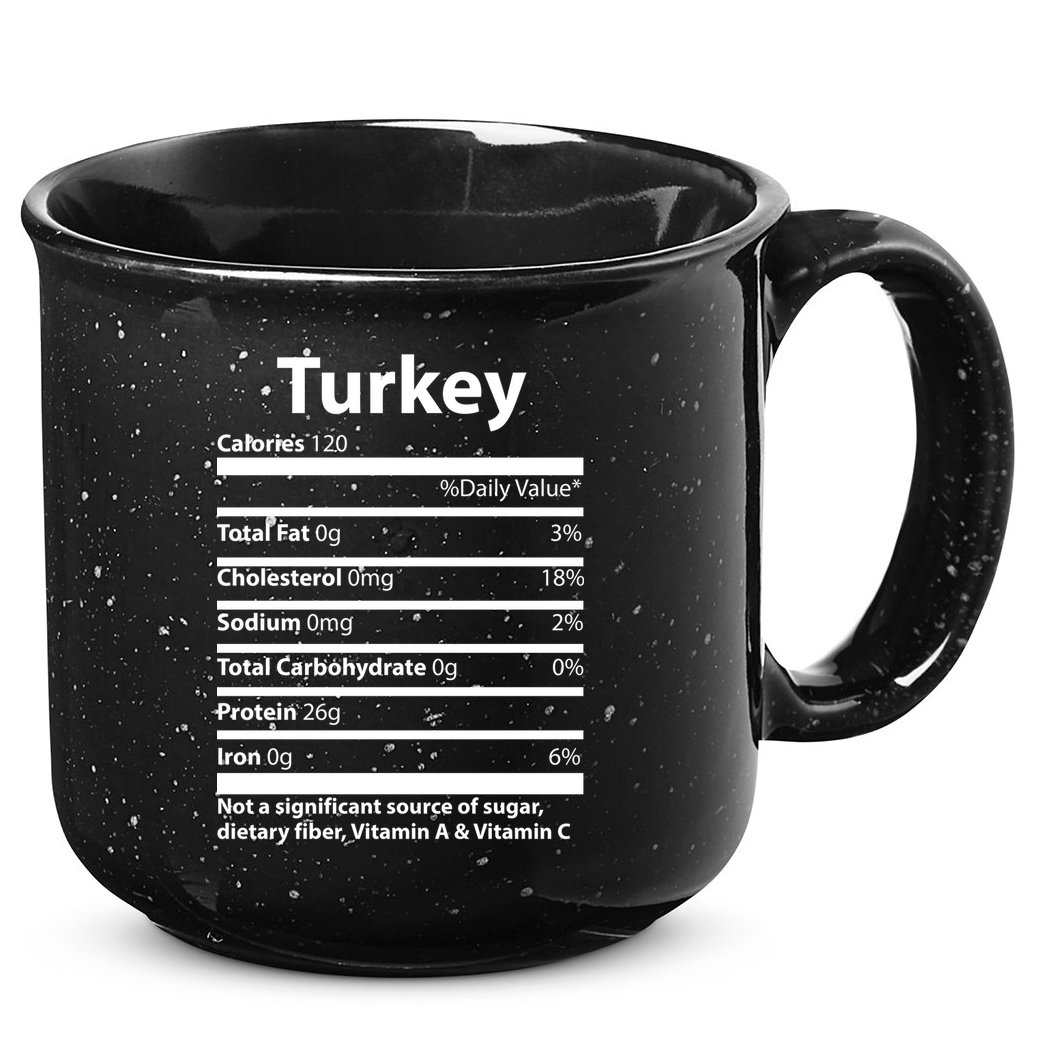 Turkey Nutritional Facts Funny Thanksgiving 15oz Campfire Ceramic Mug
