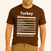 Turkey Nutritional Facts Funny Thanksgiving Cooling Performance Crew T-Shirt