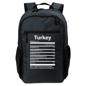 Turkey Nutritional Facts Funny Thanksgiving Daily Commute Backpack