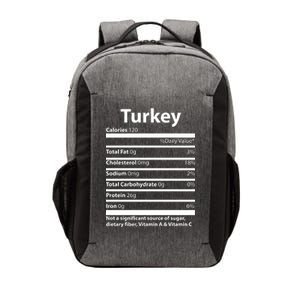 Turkey Nutritional Facts Funny Thanksgiving Vector Backpack