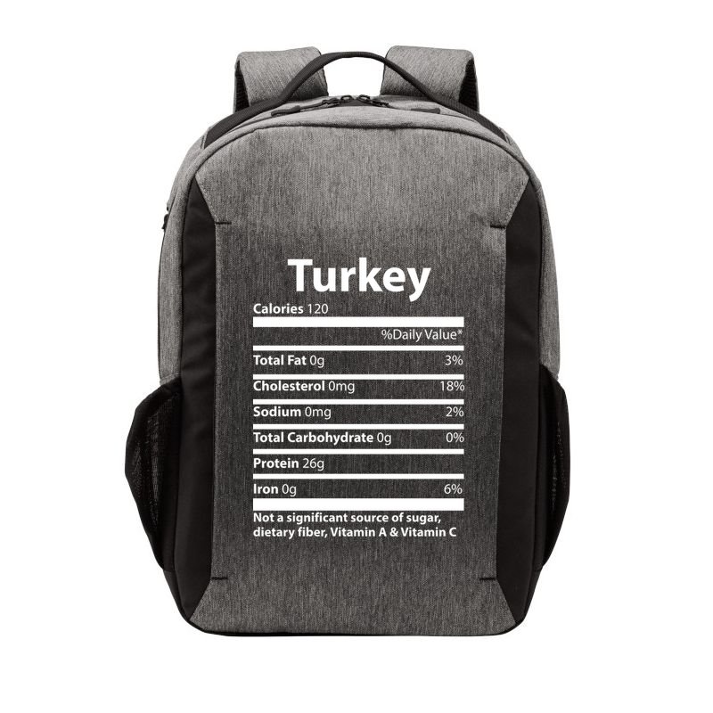Turkey Nutritional Facts Funny Thanksgiving Vector Backpack