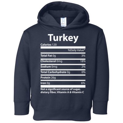 Turkey Nutritional Facts Funny Thanksgiving Toddler Hoodie