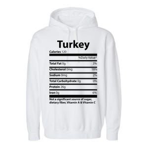 Turkey Nutritional Facts Funny Thanksgiving Garment-Dyed Fleece Hoodie