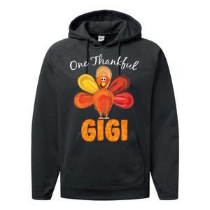 Turkey One Thankful Gigi Performance Fleece Hoodie