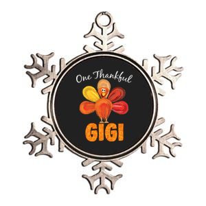 Turkey One Thankful Gigi Metallic Star Ornament