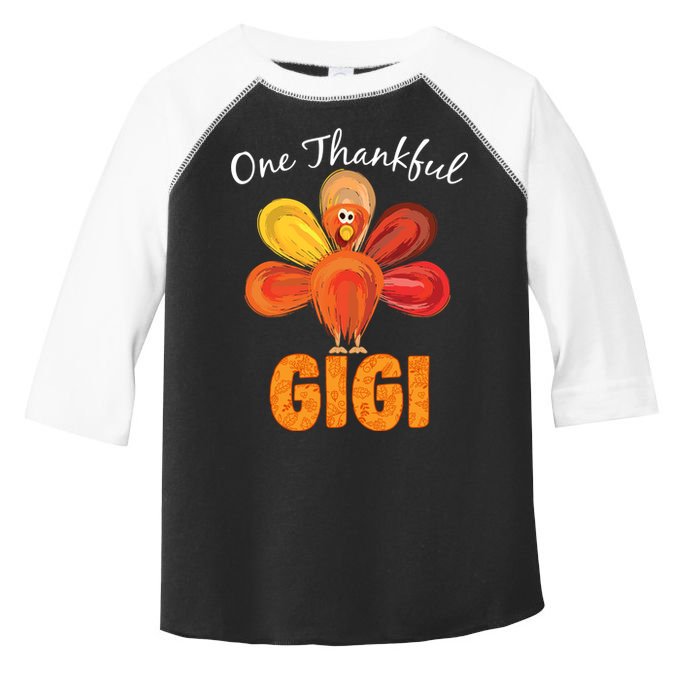 Turkey One Thankful Gigi Toddler Fine Jersey T-Shirt