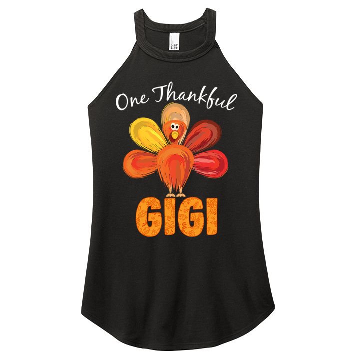 Turkey One Thankful Gigi Women's Perfect Tri Rocker Tank
