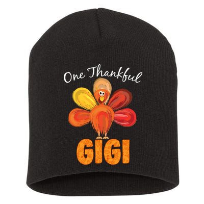 Turkey One Thankful Gigi Short Acrylic Beanie