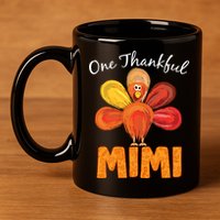 Turkey One Thankful Mimi 11oz C Handle Ceramic Mug