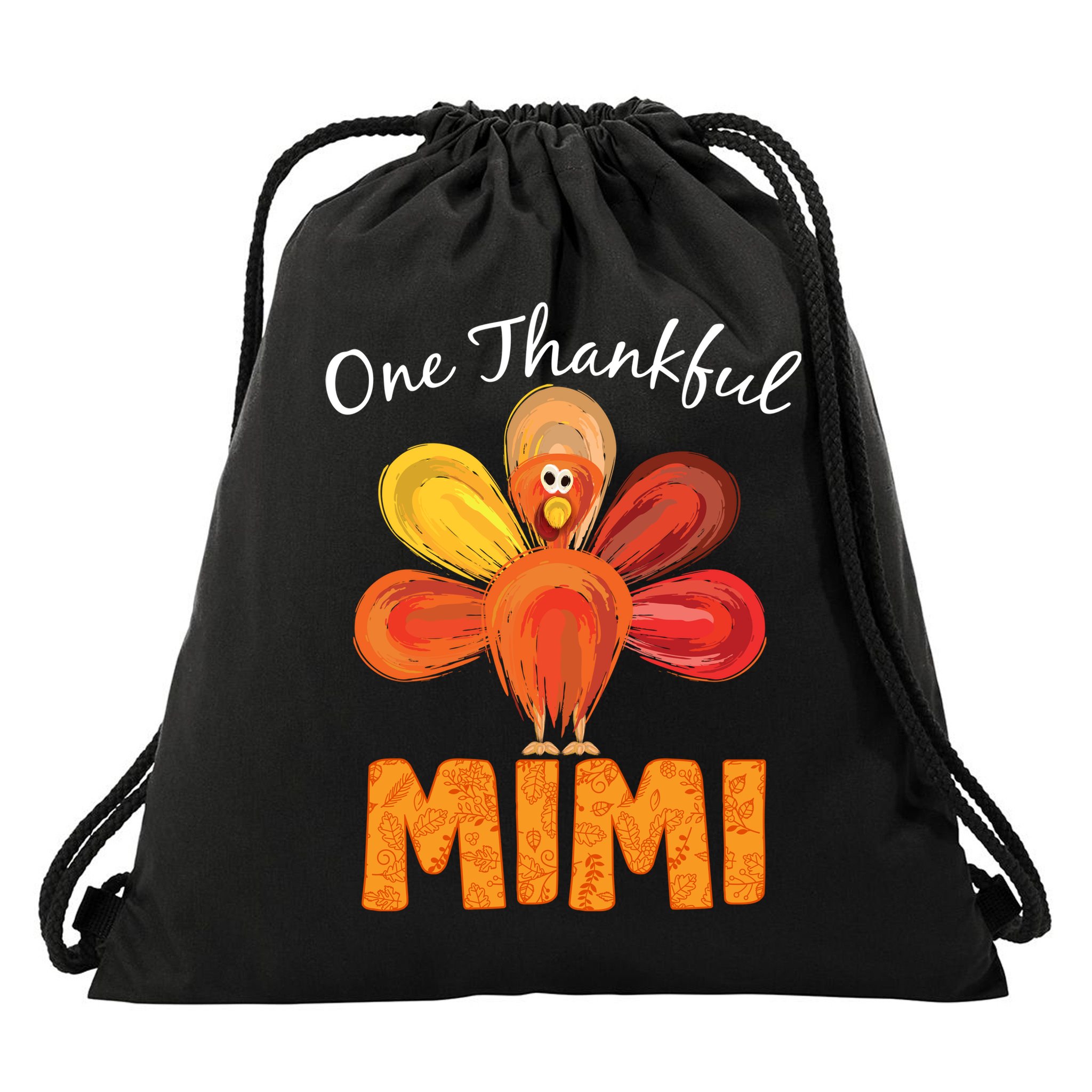 Turkey One Thankful Mimi Drawstring Bag