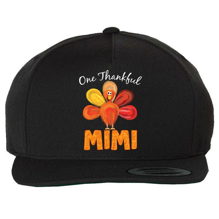 Turkey One Thankful Mimi Wool Snapback Cap