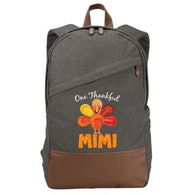 Turkey One Thankful Mimi Cotton Canvas Backpack