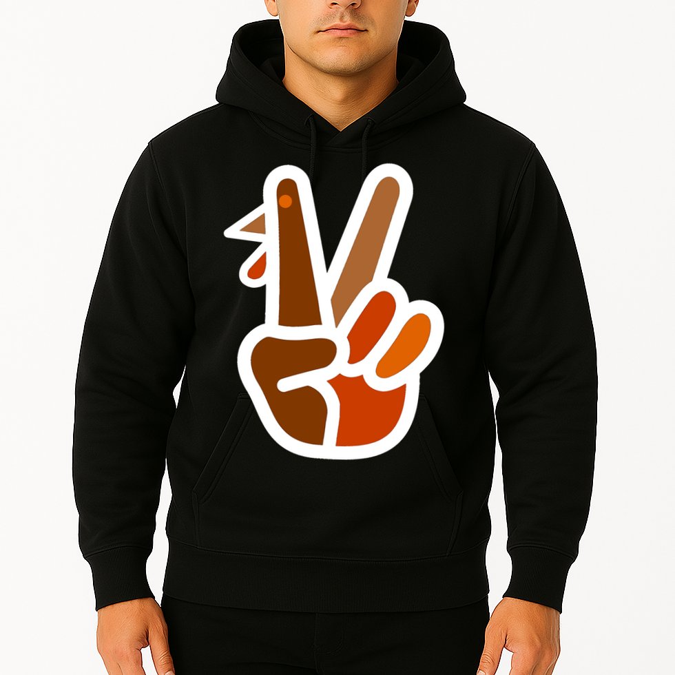 Turkey Peace Sign Hand Hoodie
