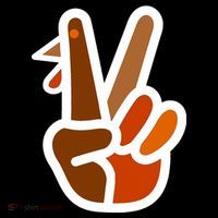 Turkey Peace Sign Hand Flatbill Hat