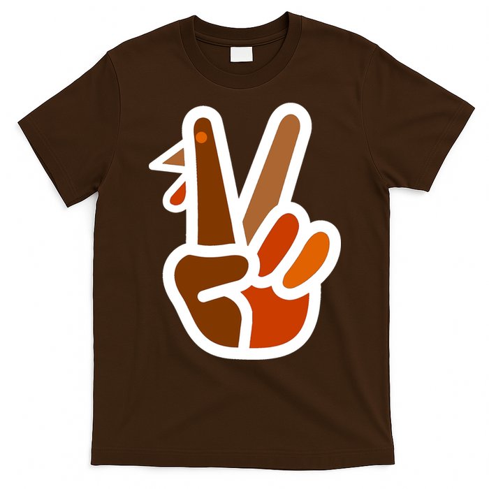 Turkey Peace Sign Hand T-Shirt