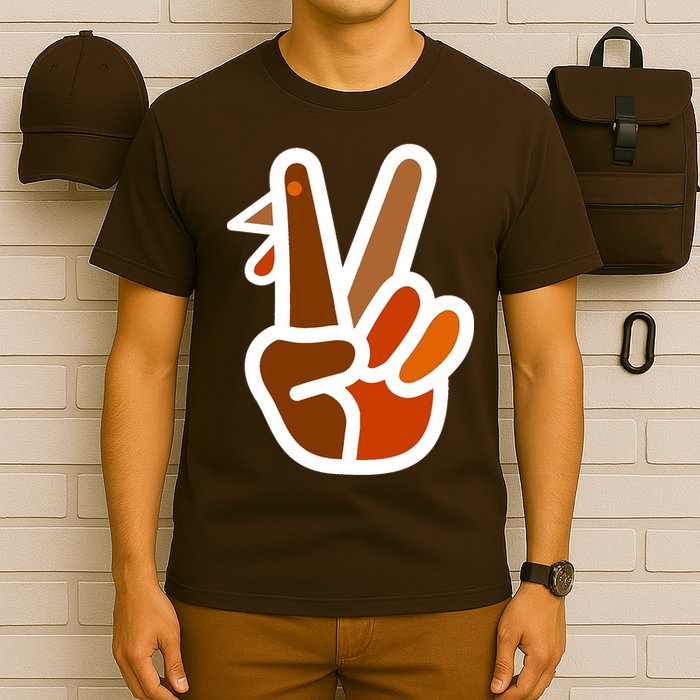 Turkey Peace Sign Hand T-Shirt