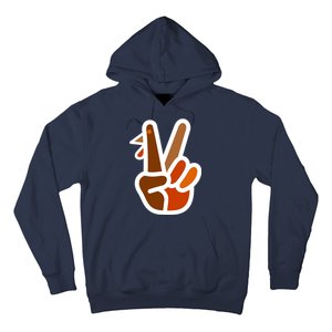 Turkey Peace Sign Hand Hoodie