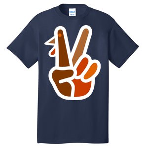 Turkey Peace Sign Hand Tall T-Shirt