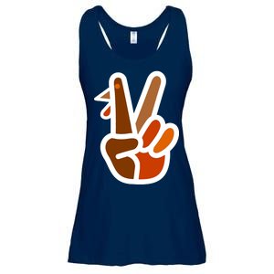 Turkey Peace Sign Hand Ladies Essential Flowy Tank