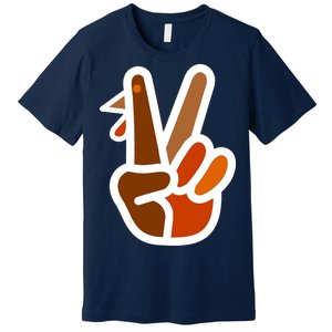 Turkey Peace Sign Hand Premium T-Shirt