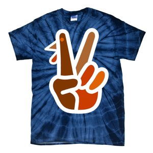 Turkey Peace Sign Hand Tie-Dye T-Shirt