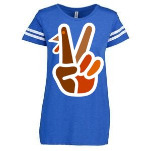 Turkey Peace Sign Hand Enza Ladies Jersey Football T-Shirt