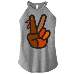 Turkey Peace Sign Hand Women's Perfect Tri Rocker Tank