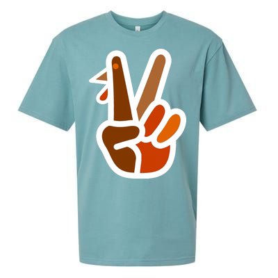 Turkey Peace Sign Hand Sueded Cloud Jersey T-Shirt