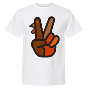 Turkey Peace Sign Hand Garment-Dyed Heavyweight T-Shirt